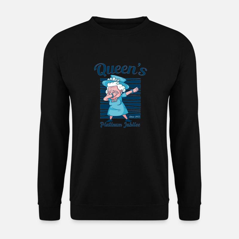 Dabbing British Queen Monarchy Platin-Jubiläum - Unisex Pullover - Schwarz