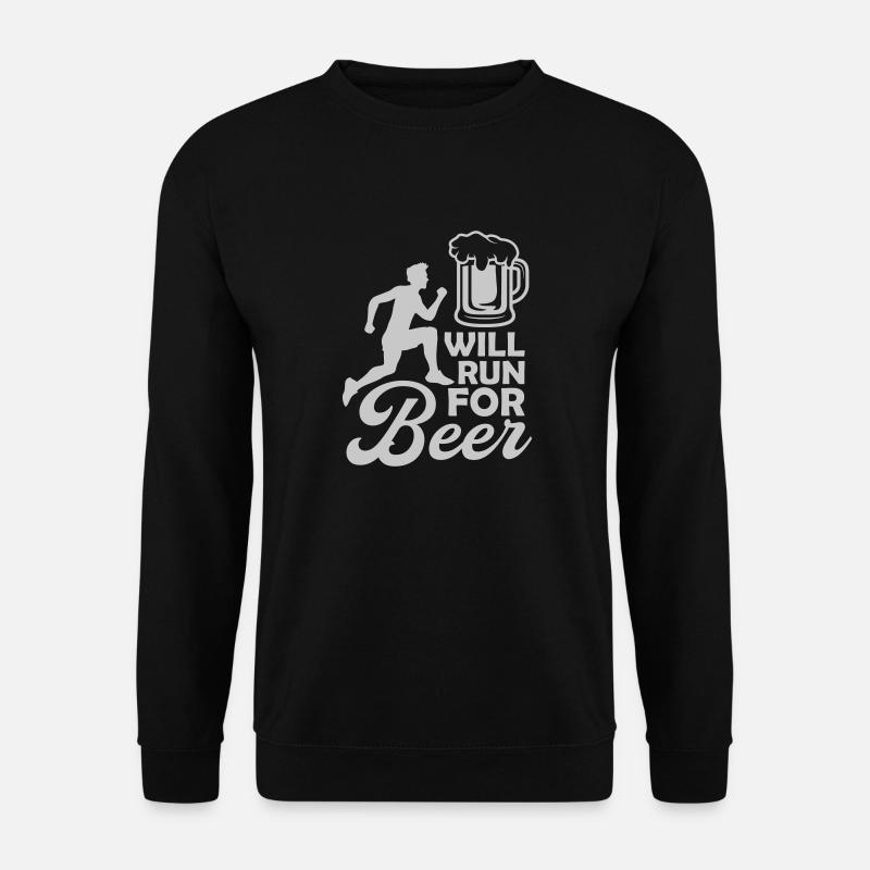 Bier Spruch rennen - Unisex Pullover - Schwarz