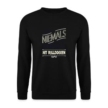 frauen doggie feminist female bachhund protest - Unisex Pullover - Schwarz - Vorne - Alina (178cm) & Michal (187cm)