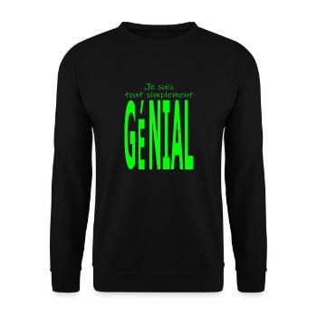Je suis tout simplement génial - Sweat-shirt Unisexe - noir - Devant - Alina (178cm) & Michal (187cm)