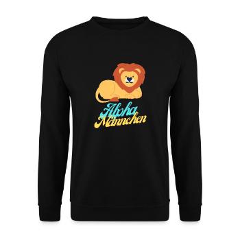 Alphalöwe - Unisex Pullover - Schwarz - Vorne - Alina (178cm) & Michal (187cm)