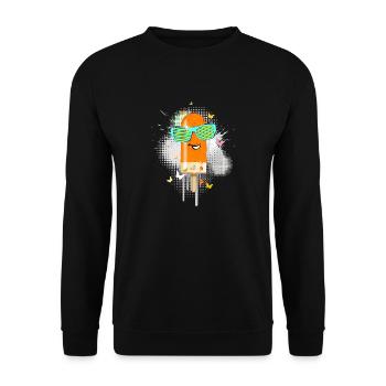 Eis am Stiel Sommerhitze coole Sonnenbrille lecker - Unisex Pullover - Schwarz - Vorne - Alina (178cm) & Michal (187cm)