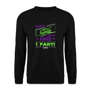 volleyball barbells birthday present idea winter - Unisex Sweatshirt - black - Front - Alina (178cm) & Michal (187cm)