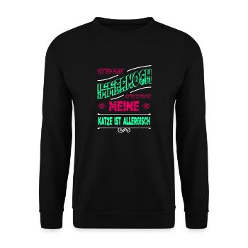 witzig spruch seekatze bday perserkatze lustig - Unisex Pullover - Schwarz - Vorne - Alina (178cm) & Michal (187cm)