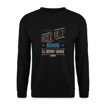 humour geek télescope présent terre céleste - Sweat-shirt Unisexe - noir - Devant - Alina (178cm) & Michal (187cm)