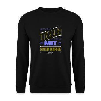 kaffeetrinker süchtig witzig koffein - Unisex Pullover - Schwarz - Vorne - Alina (178cm) & Michal (187cm)