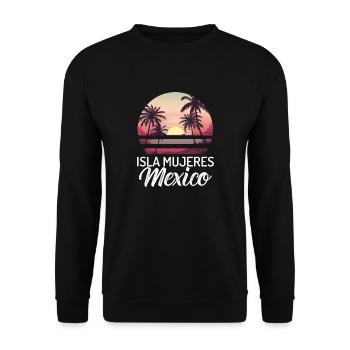 ISLA MUJERES MEXICO T-SHIRT - Unisex Pullover - Schwarz - Vorne - Alina (178cm) & Michal (187cm)
