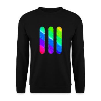 Lignes | Lignes ondulées | symboles | modèles de | Mosaïque - Sweat-shirt Unisexe - noir - Devant - Alina (178cm) & Michal (187cm)