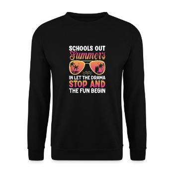 Schools Out Summer coole shirts ch / at - Unisex Pullover - Schwarz - Vorne - Alina (178cm) & Michal (187cm)