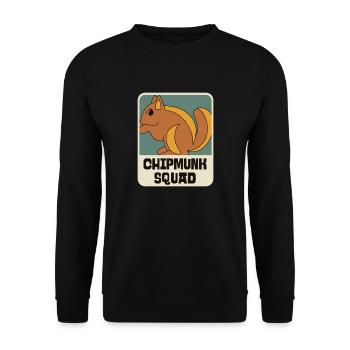 Chipmunk Squad Cute Forest Animal Nature - Unisex Sweatshirt - black - Front - Alina (178cm) & Michal (187cm)