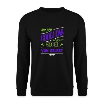 lustig spaß lustiger spruch bday spruch geek - Unisex Pullover - Schwarz - Vorne - Alina (178cm) & Michal (187cm)