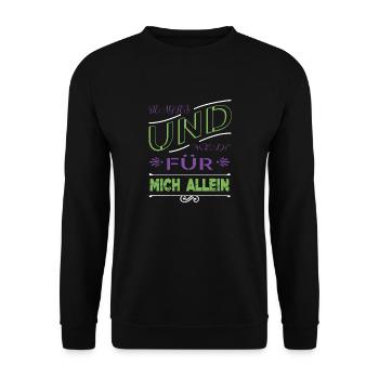 kann spuren enthalten pfote geek - Unisex Pullover - Schwarz - Vorne - Alina (178cm) & Michal (187cm)