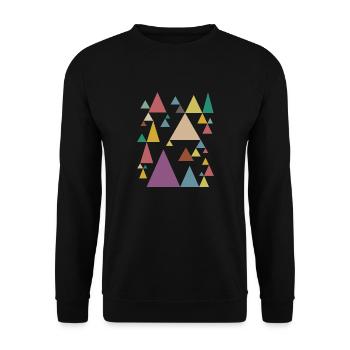 Colorful Pyramids - Unisex Pullover - Schwarz - Vorne - Alina (178cm) & Michal (187cm)