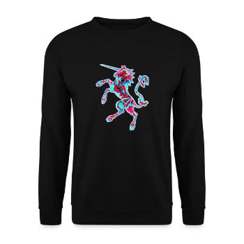Unicorn No. 3 - Design A - Unisex Sweatshirt - black - Front - Alina (178cm) & Michal (187cm)