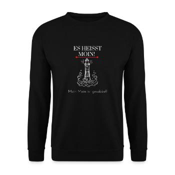 Es heisst Moin - Unisex Pullover - Schwarz - Vorne - Alina (178cm) & Michal (187cm)