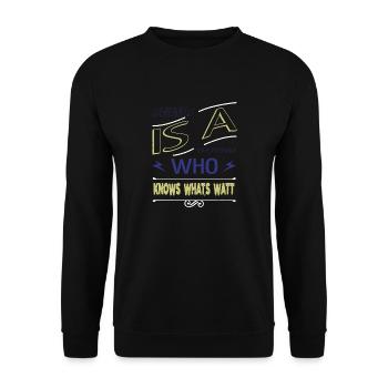 electrician beer electrician apprentice awesome - Unisex Pullover - Schwarz - Vorne - Alina (178cm) & Michal (187cm)