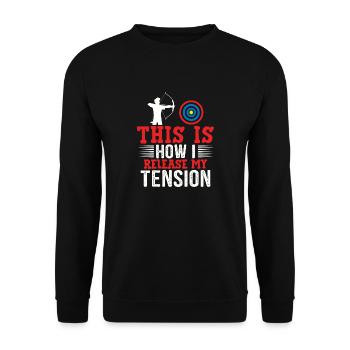Archery Archer Archery Target - Unisex Sweatshirt - black - Front - Alina (178cm) & Michal (187cm)