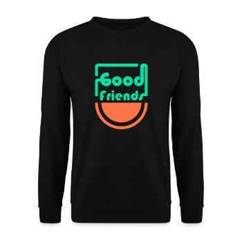 Good Friends - Unisex Sweatshirt - black - Front - Alina (178cm) & Michal (187cm)