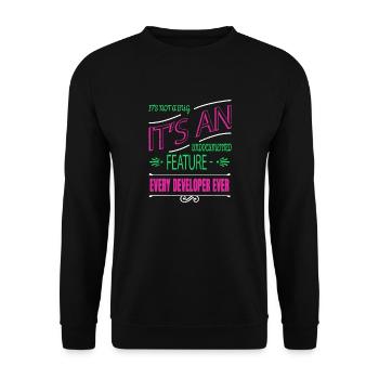 gift idea statement - Unisex Pullover - Schwarz - Vorne - Alina (178cm) & Michal (187cm)