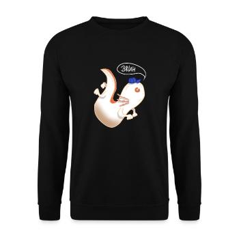 Axolotl bruhxolotl bruh cartoon cap - Sweat-shirt Unisexe - noir - Devant - Alina (178cm) & Michal (187cm)
