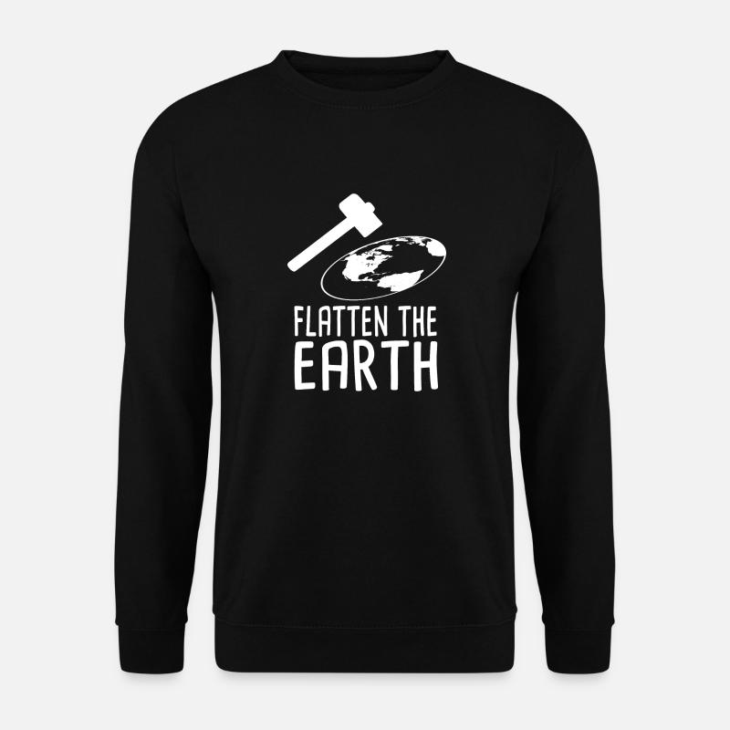 Flatten The Earth - Unisex Pullover - Schwarz