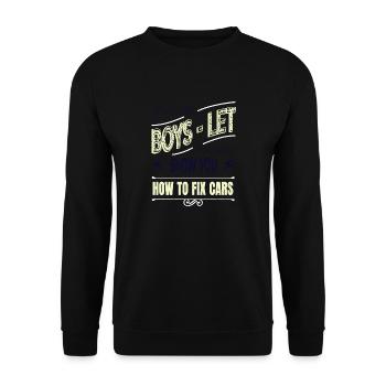 Idée cadeau d’anniversaire mécanicien aéronautique - Sweat-shirt Unisexe - noir - Devant - Alina (178cm) & Michal (187cm)