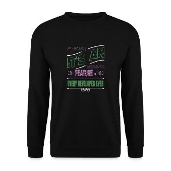 geek computer - Unisex Pullover - Schwarz - Vorne - Alina (178cm) & Michal (187cm)