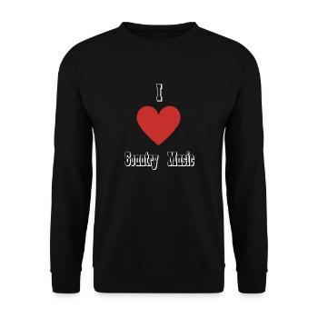 I Love Country Music. - Unisex Sweatshirt - black - Front - Alina (178cm) & Michal (187cm)