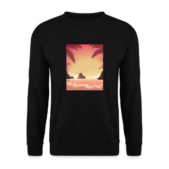 Vietnam Beach - Unisex Pullover - Schwarz - Vorne - Alina (178cm) & Michal (187cm)