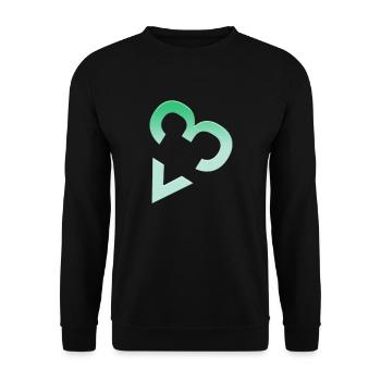 herz - Unisex Pullover - Schwarz - Vorne - Alina (178cm) & Michal (187cm)