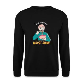 Je suis mon pire anime drôle d’anime et de dessins de ramen - Sweat-shirt Unisexe - noir - Devant - Alina (178cm) & Michal (187cm)