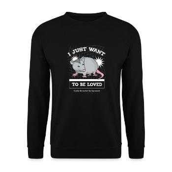 Opossum Ironic Saying Cute Opossum Rodent Animal - Unisex Sweatshirt - black - Front - Alina (178cm) & Michal (187cm)