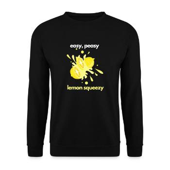 Easy Peasy Lemon Squeezy - Unisex Sweatshirt - black - Front - Alina (178cm) & Michal (187cm)