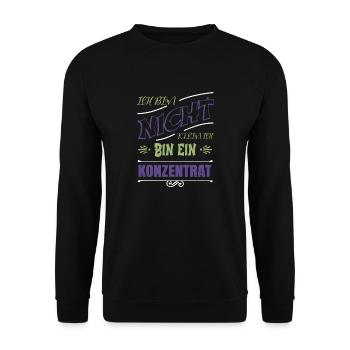 angeber geburtstagsgeschenk humor egoismus albern - Unisex Pullover - Schwarz - Vorne - Alina (178cm) & Michal (187cm)