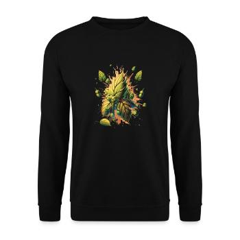 Craft beer with hops explosion - Unisex Sweatshirt - black - Front - Alina (178cm) & Michal (187cm)