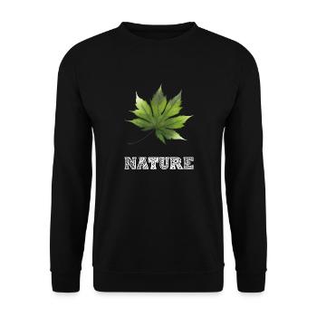 Natur - Unisex Pullover - Schwarz - Vorne - Alina (178cm) & Michal (187cm)