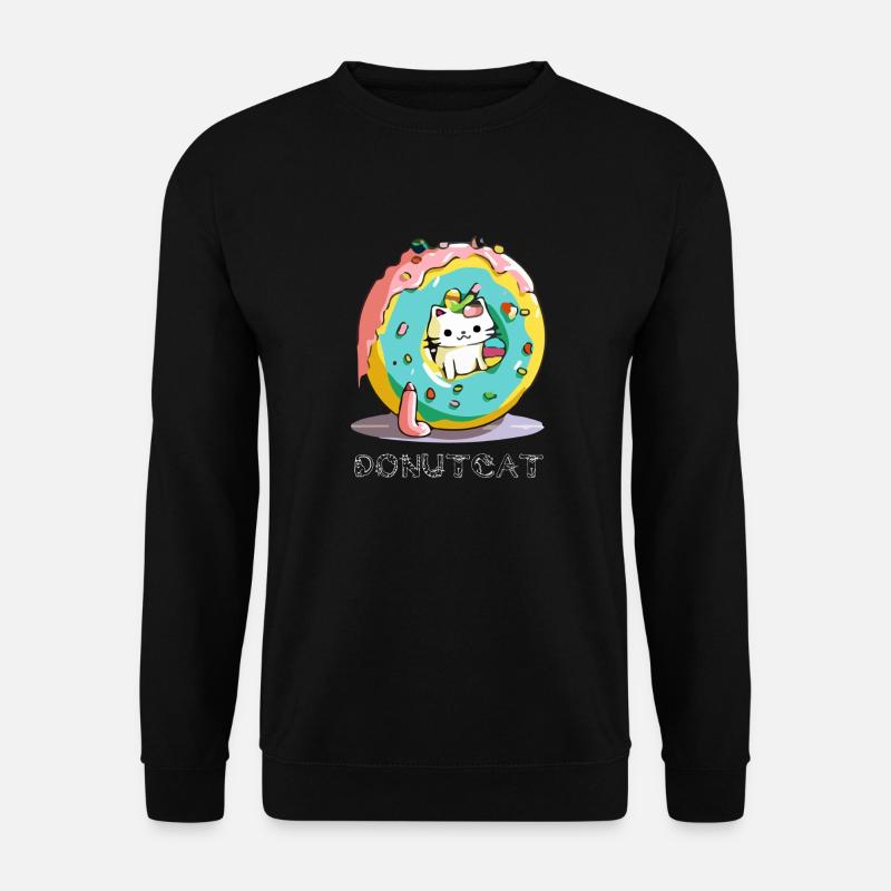 Donutcat (Donutkatze) - Unisex Pullover - Schwarz