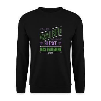 coffeecups fun joke reading book lover gift idea - Unisex Sweatshirt - black - Front - Alina (178cm) & Michal (187cm)