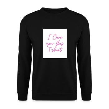 T-shirt for you - Unisex Pullover - Schwarz - Vorne - Alina (178cm) & Michal (187cm)