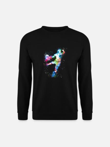 Handball, handballer, Beachhandball,aquarell - Unisex Pullover - Schwarz