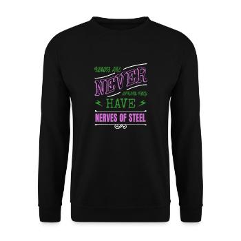 biomedical engineering geek computer automation - Unisex Pullover - Schwarz - Vorne - Alina (178cm) & Michal (187cm)