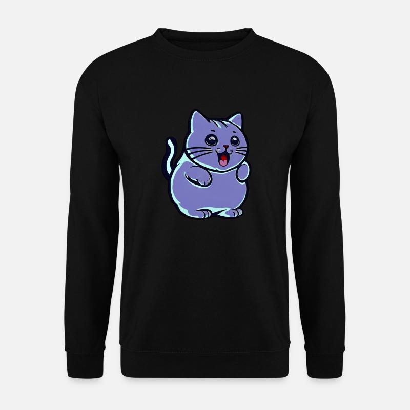 Niedliche blaue Katze - Unisex Pullover - Schwarz