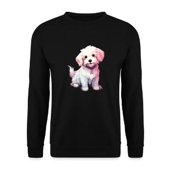 Doux art maltais - Sweat-shirt Unisexe - noir - Devant - Alina (178cm) & Michal (187cm)