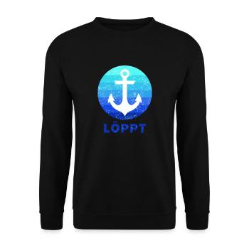 Anker Löppt - Unisex Pullover - Schwarz - Vorne - Alina (178cm) & Michal (187cm)