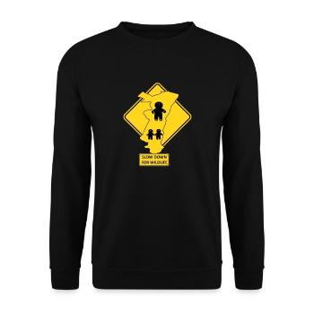 Das Elsass verlangsamt die Tierwelt - Unisex Pullover - Schwarz - Vorne - Alina (178cm) & Michal (187cm)