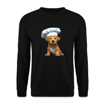 Golden Retriever Cooking Dogs Gastronom Puppy - Sweat-shirt Unisexe - noir - Devant - Alina (178cm) & Michal (187cm)
