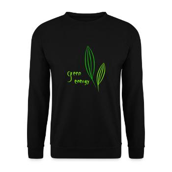 green energy - Unisex Pullover - Schwarz - Vorne - Alina (178cm) & Michal (187cm)