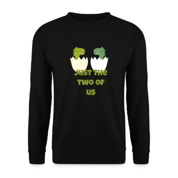 Deux bébés Dino - Sweat-shirt Unisexe - noir - Devant - Alina (178cm) & Michal (187cm)