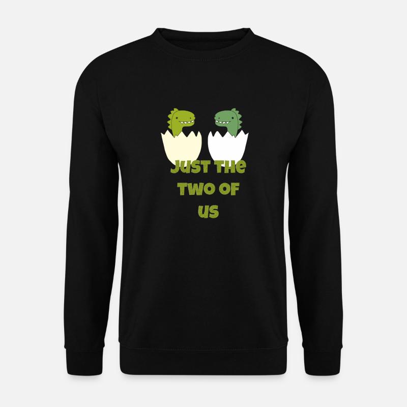 zwei dino babys - Unisex Pullover - Schwarz