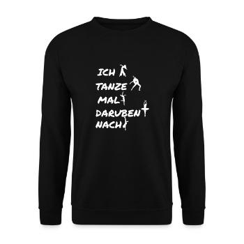 Dancing Dance Music - Unisex Pullover - Schwarz - Vorne - Alina (178cm) & Michal (187cm)